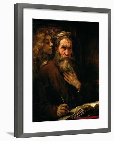 St. Matthew and the Angel, 1655-60-Rembrandt van Rijn-Framed Giclee Print