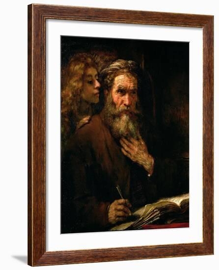 St. Matthew and the Angel, 1655-60-Rembrandt van Rijn-Framed Giclee Print