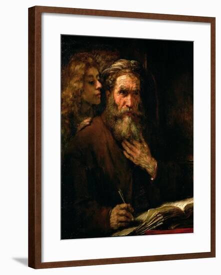 St. Matthew and the Angel, 1655-60-Rembrandt van Rijn-Framed Giclee Print