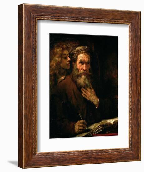 St. Matthew and the Angel, 1655-60-Rembrandt van Rijn-Framed Giclee Print