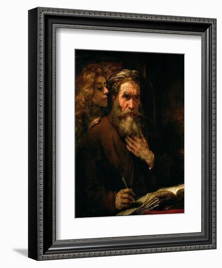 St. Matthew and the Angel, 1655-60-Rembrandt van Rijn-Framed Giclee Print