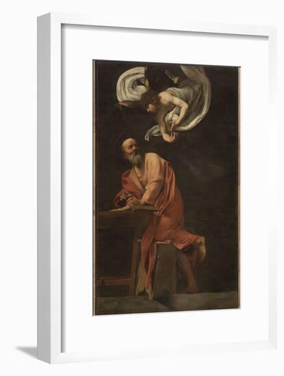 St. Matthew and the Angel-Caravaggio-Framed Giclee Print