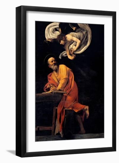 St. Matthew and the Angel-Caravaggio-Framed Art Print