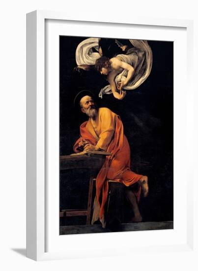 St. Matthew and the Angel-Caravaggio-Framed Art Print