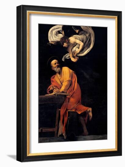 St. Matthew and the Angel-Caravaggio-Framed Art Print