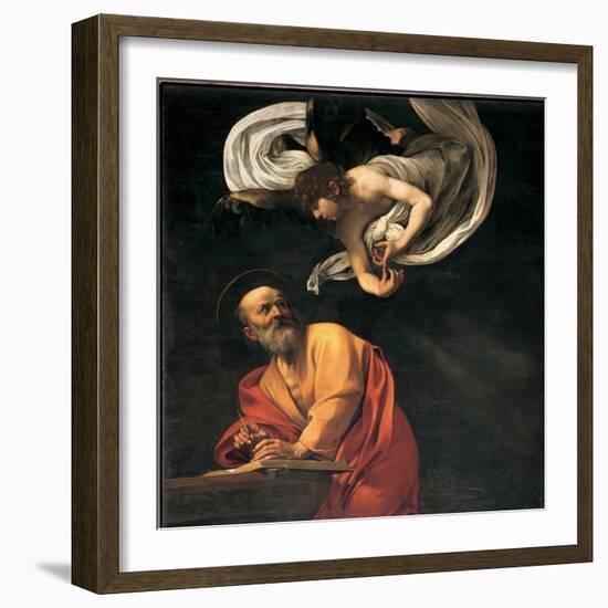 St. Matthew and the Angel-Caravaggio-Framed Art Print