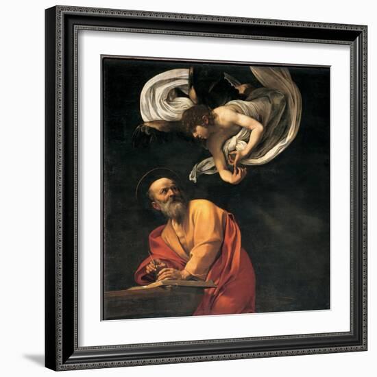 St. Matthew and the Angel-Caravaggio-Framed Art Print