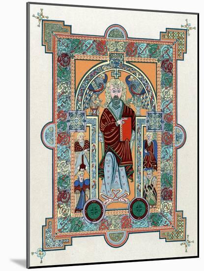 St Matthew from the Book of Kells, C800-null-Mounted Giclee Print