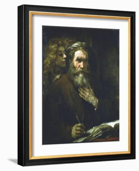 St Matthew the Evangelist, 1661-Rembrandt van Rijn-Framed Giclee Print