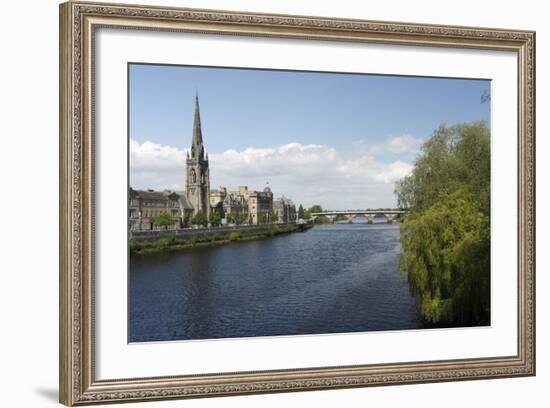 St Matthews Church and Old Bridge, Perth, Perth and Kinross, Scotland, 2010-Peter Thompson-Framed Photographic Print