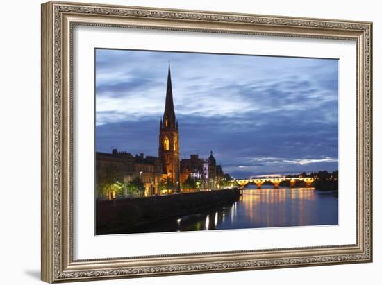 St Matthews Church and Old Bridge, Perth, Perth and Kinross, Scotland, 2010-Peter Thompson-Framed Photographic Print