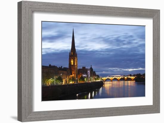 St Matthews Church and Old Bridge, Perth, Perth and Kinross, Scotland, 2010-Peter Thompson-Framed Photographic Print