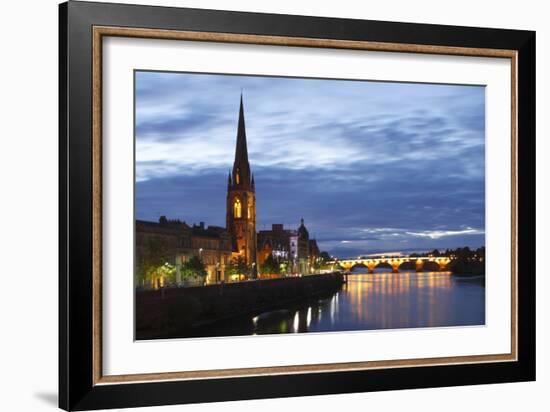 St Matthews Church and Old Bridge, Perth, Perth and Kinross, Scotland, 2010-Peter Thompson-Framed Photographic Print