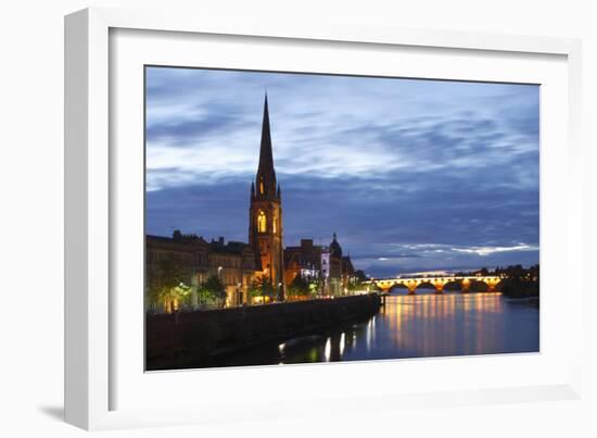 St Matthews Church and Old Bridge, Perth, Perth and Kinross, Scotland, 2010-Peter Thompson-Framed Photographic Print