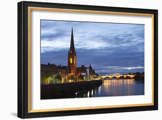 St Matthews Church and Old Bridge, Perth, Perth and Kinross, Scotland, 2010-Peter Thompson-Framed Photographic Print