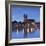 St Mauritius and St Katharina Cathedral and River Elbe at dusk, Magdeburg, Saxony-Anhalt, Germany-Ian Trower-Framed Photographic Print