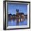 St Mauritius and St Katharina Cathedral and River Elbe at dusk, Magdeburg, Saxony-Anhalt, Germany-Ian Trower-Framed Photographic Print