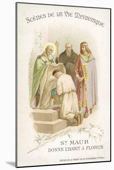 St Maurus Gives Florus His Habit-null-Mounted Giclee Print