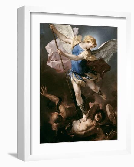 St. Michael, about 1663-Luca Giordano-Framed Premium Giclee Print