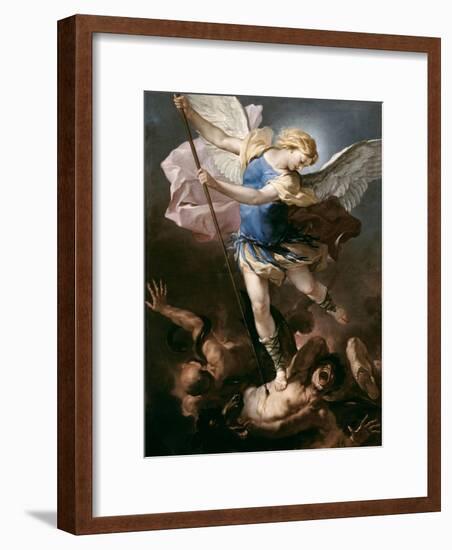 St. Michael, about 1663-Luca Giordano-Framed Giclee Print