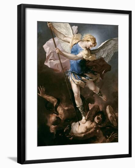 St. Michael, about 1663-Luca Giordano-Framed Giclee Print