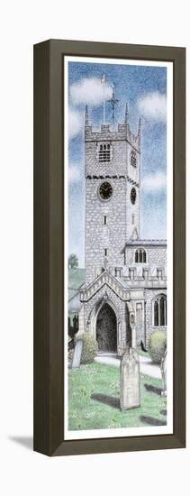 St Michael and All Angels Church Clock, Beetham, Cumbria, 2009-Sandra Moore-Framed Premier Image Canvas