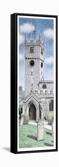 St Michael and All Angels Church Clock, Beetham, Cumbria, 2009-Sandra Moore-Framed Premier Image Canvas