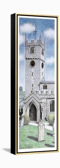 St Michael and All Angels Church Clock, Beetham, Cumbria, 2009-Sandra Moore-Framed Premier Image Canvas