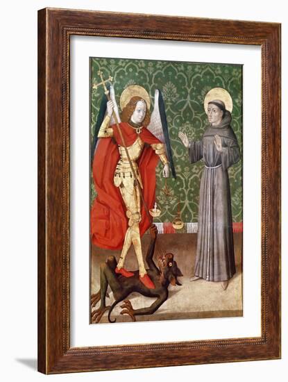 St. Michael and St. Francis of Assisi, c.1480-null-Framed Giclee Print