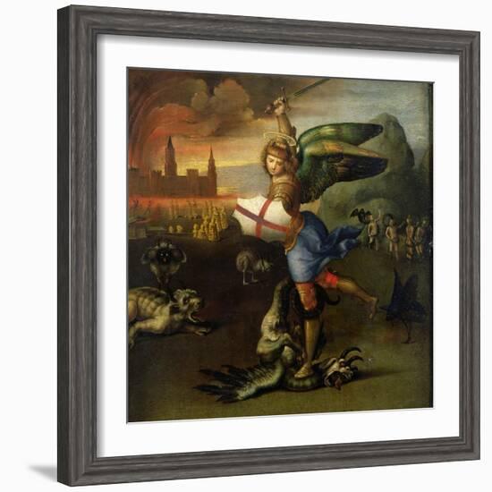 St. Michael, circa 1503-05-Raphael-Framed Giclee Print