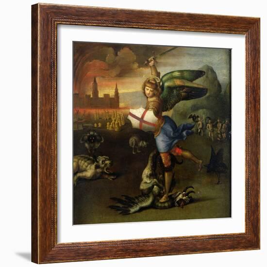 St. Michael, circa 1503-05-Raphael-Framed Giclee Print