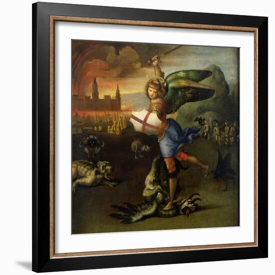 St. Michael, circa 1503-05-Raphael-Framed Giclee Print