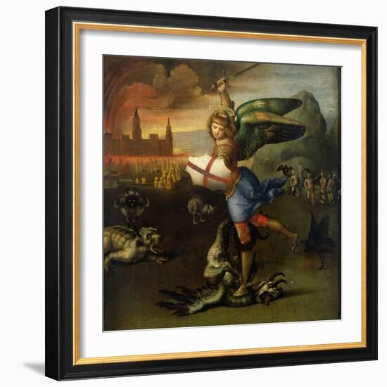 St. Michael, circa 1503-05-Raphael-Framed Giclee Print