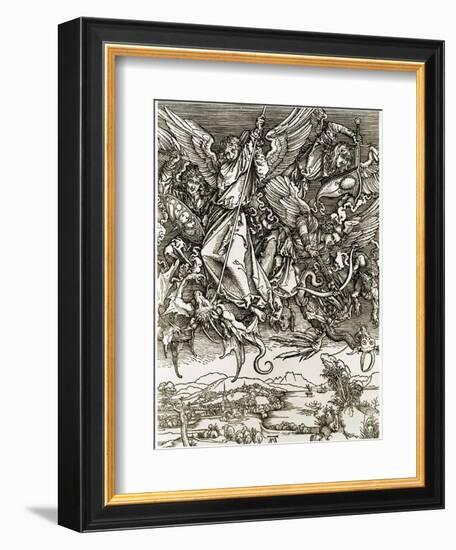 St. Michael Fighting the Dragon-Albrecht Dürer-Framed Premium Giclee Print