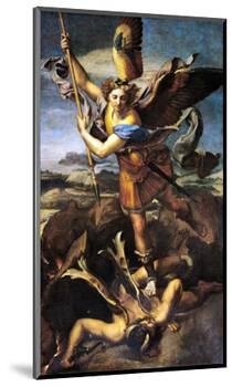 St. Michael Overwhelming the Demon, 1518-Raphael-Mounted Premium Giclee Print