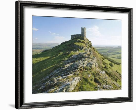 St. Michael's Church, Brentor, Near Tavistock, Dartmoor, Devon, England, UK-Lee Frost-Framed Photographic Print