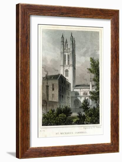 St Michael's Church, Cornhill, City of London, C1830-W Watkins-Framed Giclee Print