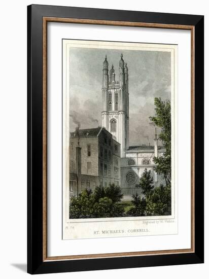 St Michael's Church, Cornhill, City of London, C1830-W Watkins-Framed Giclee Print