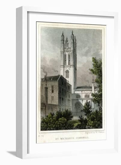 St Michael's Church, Cornhill, City of London, C1830-W Watkins-Framed Giclee Print