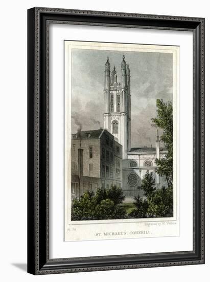 St Michael's Church, Cornhill, City of London, C1830-W Watkins-Framed Giclee Print