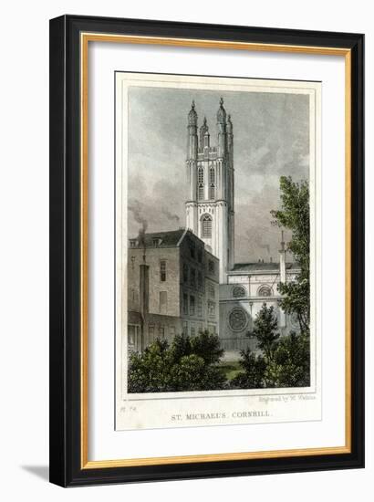 St Michael's Church, Cornhill, City of London, C1830-W Watkins-Framed Giclee Print