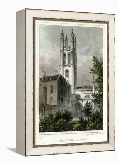 St Michael's Church, Cornhill, City of London, C1830-W Watkins-Framed Premier Image Canvas