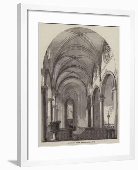 St Michael's Church, Cornhill, Looking West-null-Framed Giclee Print