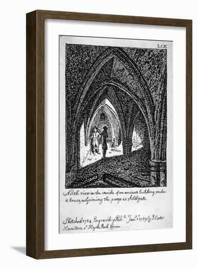 St Michael's Crypt, Aldgate, London, 1789-John Carter-Framed Giclee Print