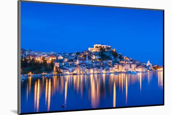 St. Michael's Fortress and Sibenik Harbour, Sibenik, Dalmatian Coast, Croatia-Neil Farrin-Mounted Photographic Print