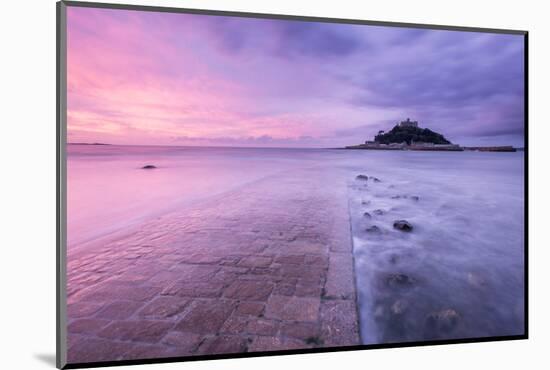 St Michael's Mount at sunrise, Cornwall, UK-Ross Hoddinott-Mounted Photographic Print