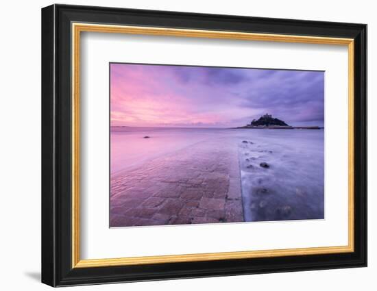 St Michael's Mount at sunrise, Cornwall, UK-Ross Hoddinott-Framed Photographic Print