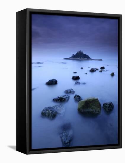 St Michael's Mount at Sunrise, from Marazion Beach, Cornwall, Uk. November 2008-Ross Hoddinott-Framed Premier Image Canvas