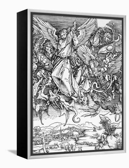 St. Michael Slaying the Dragon by Albrecht Durer-null-Framed Premier Image Canvas