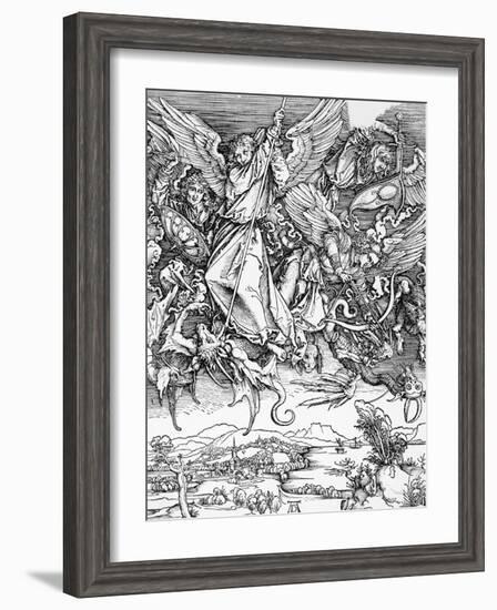 St. Michael Slaying the Dragon by Albrecht Durer-null-Framed Giclee Print